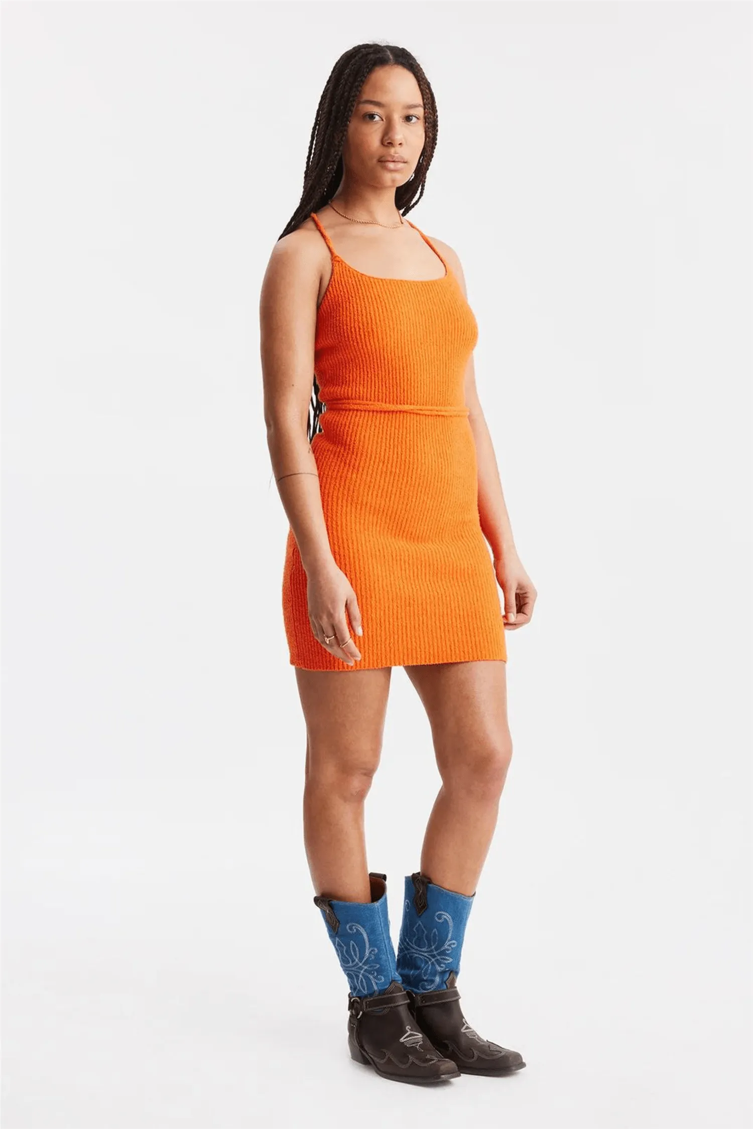 Fatima Knit Dress Orange