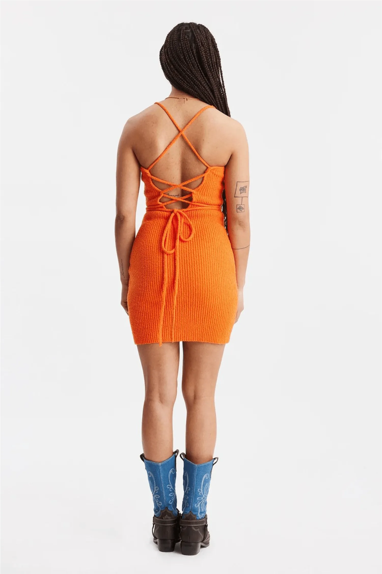 Fatima Knit Dress Orange