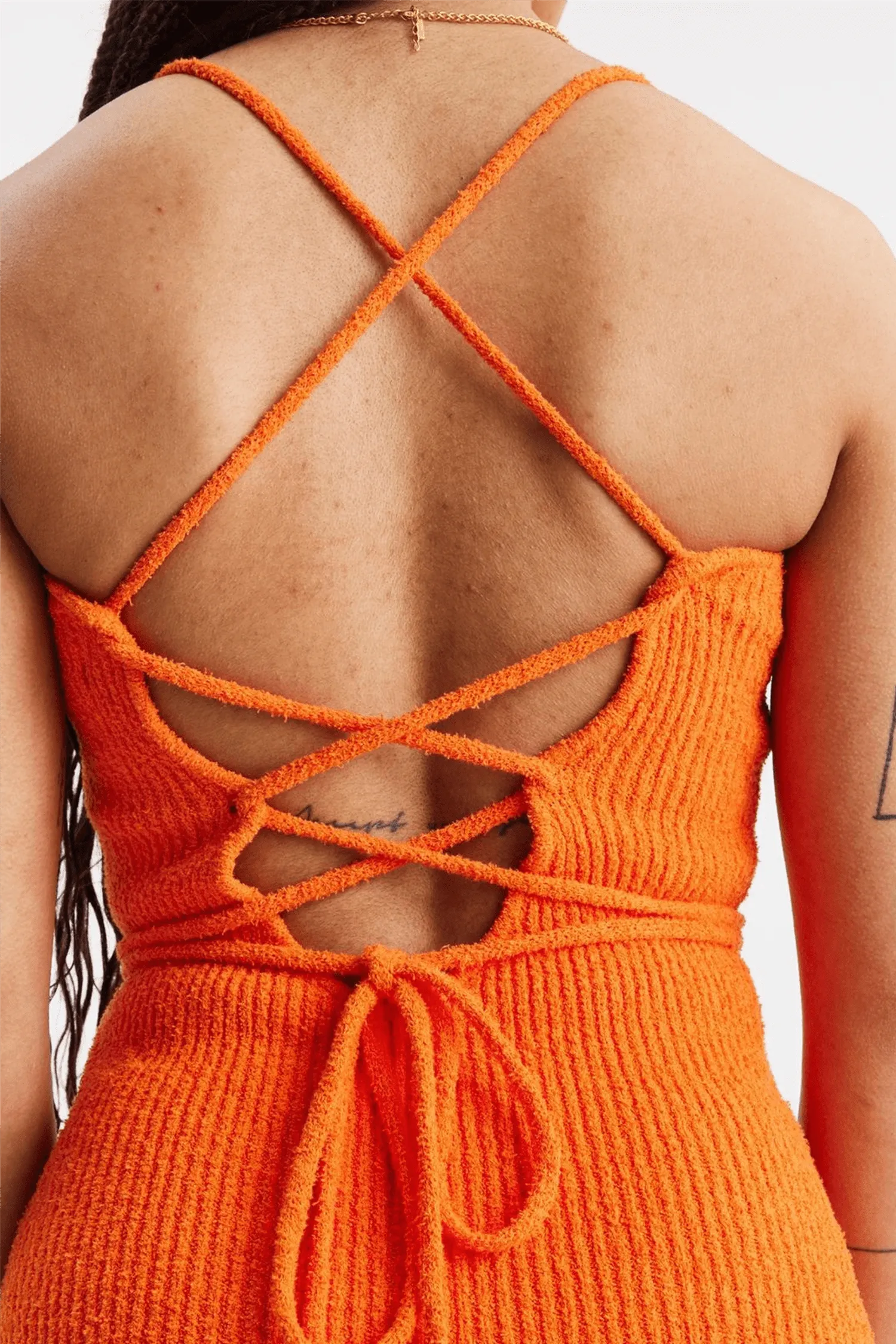 Fatima Knit Dress Orange