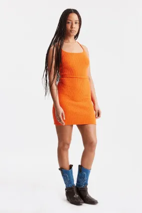 Fatima Knit Dress Orange