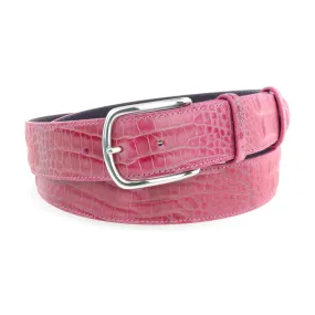 Flashdance pink mock croc belt