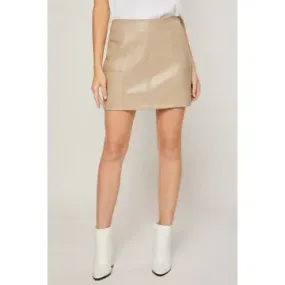 Flirty Girl Vegan Leather Mini Skirt