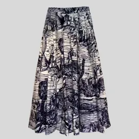 Flower Printed Skirts High Waist Skirt