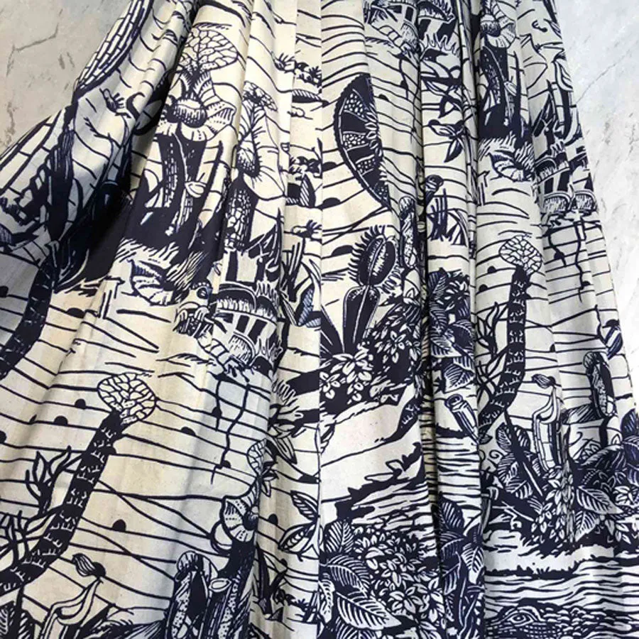 Flower Printed Skirts High Waist Skirt