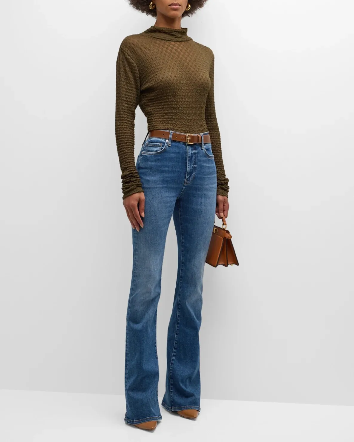 Frame Le High Flare Jeans mermaid