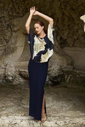 Frank Lyman Dress 258325 Navy/gold