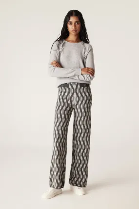 Franklin Jacquard Pant - Charcoal