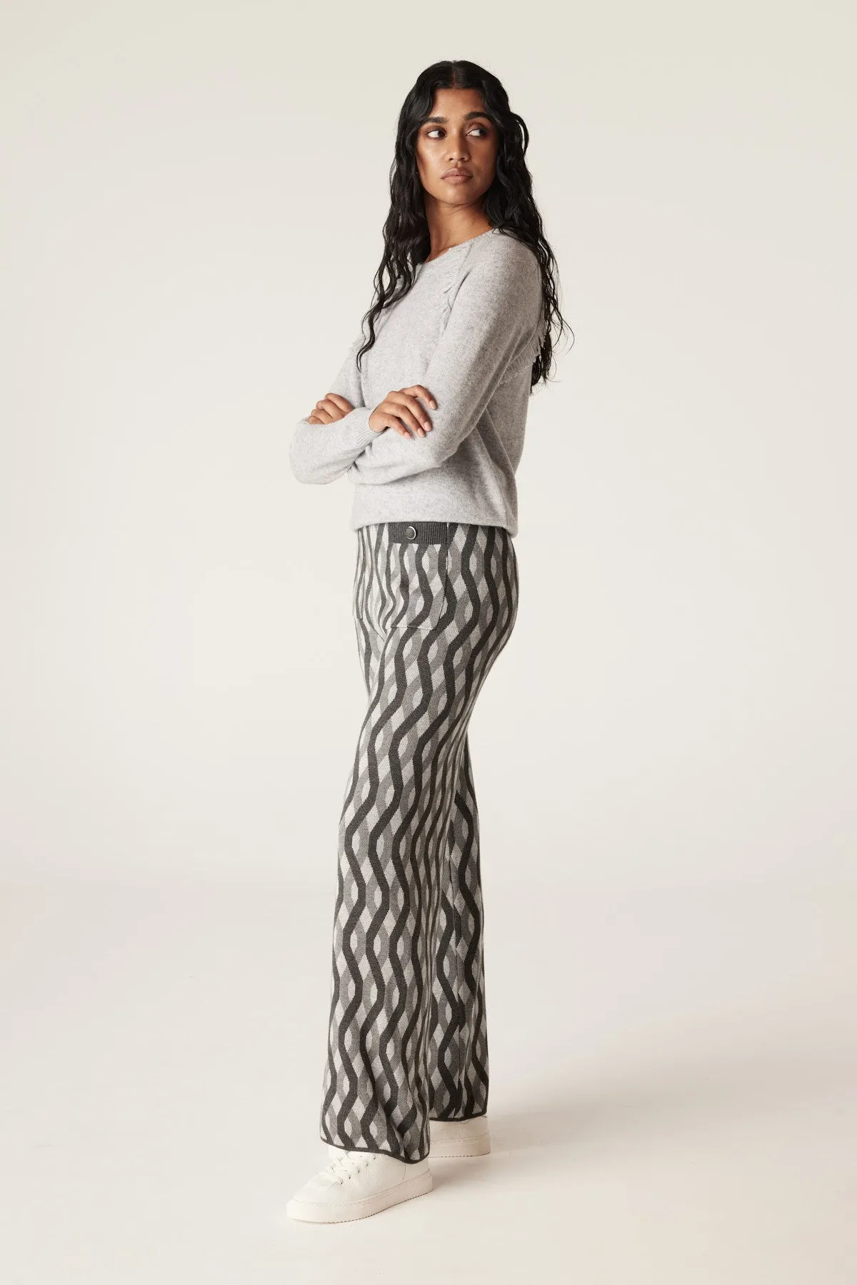 Franklin Jacquard Pant - Charcoal