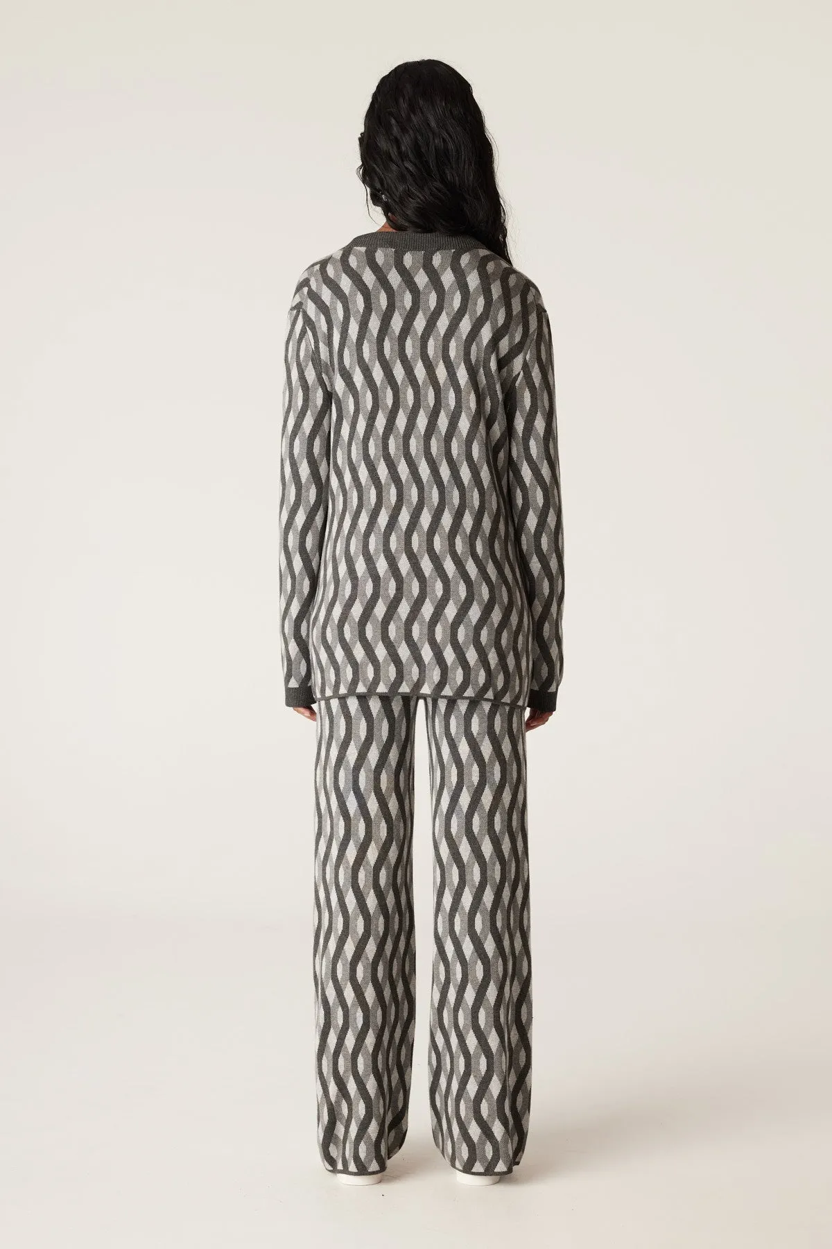 Franklin Jacquard Pant - Charcoal