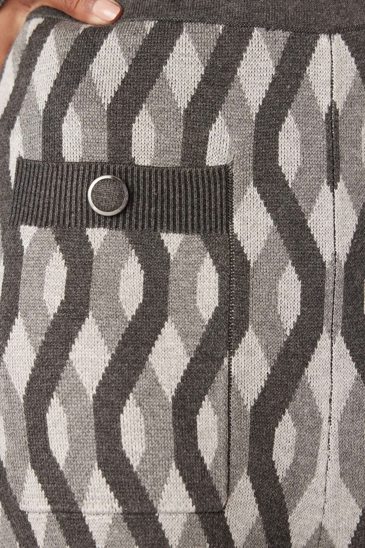 Franklin Jacquard Pant - Charcoal