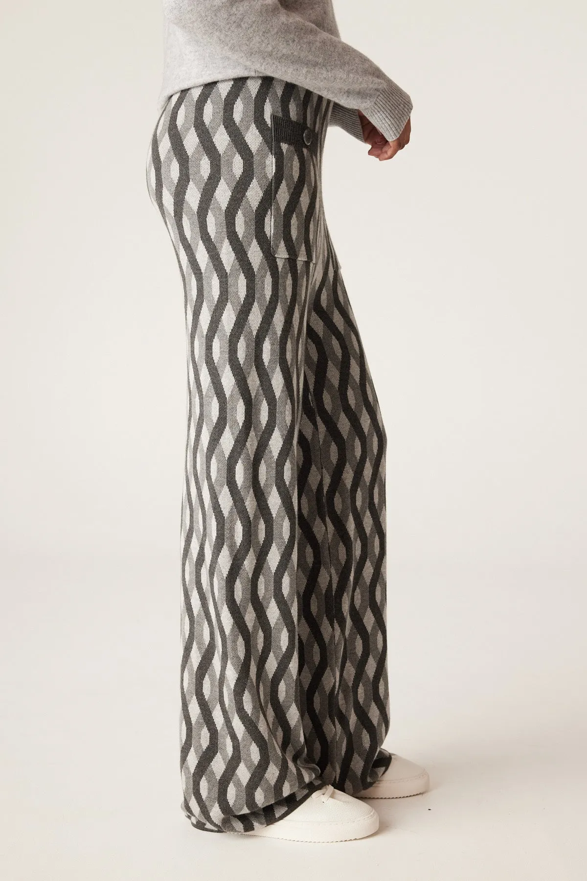 Franklin Jacquard Pant - Charcoal