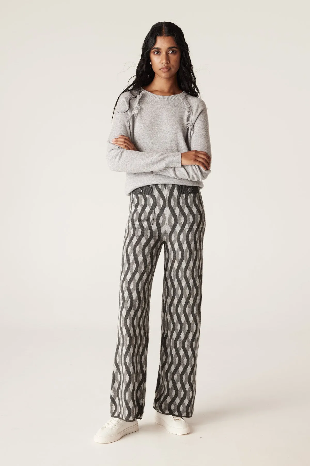 Franklin Jacquard Pant - Charcoal