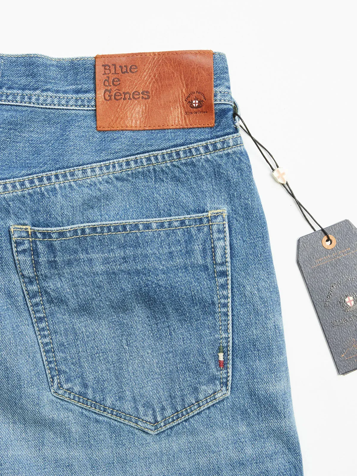 Gastone Five Used Jeans - Blue de Gênes