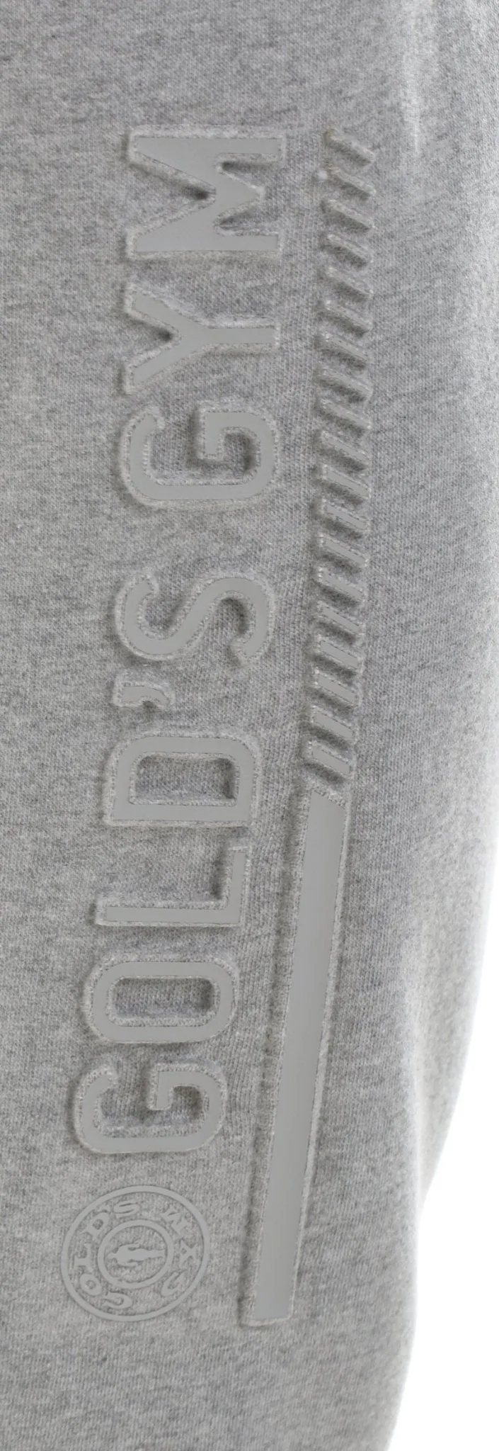 Golds Gym Jog Pant with Embossed Print - Grey Marl