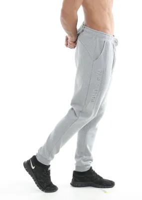 Golds Gym Jog Pant with Embossed Print - Grey Marl