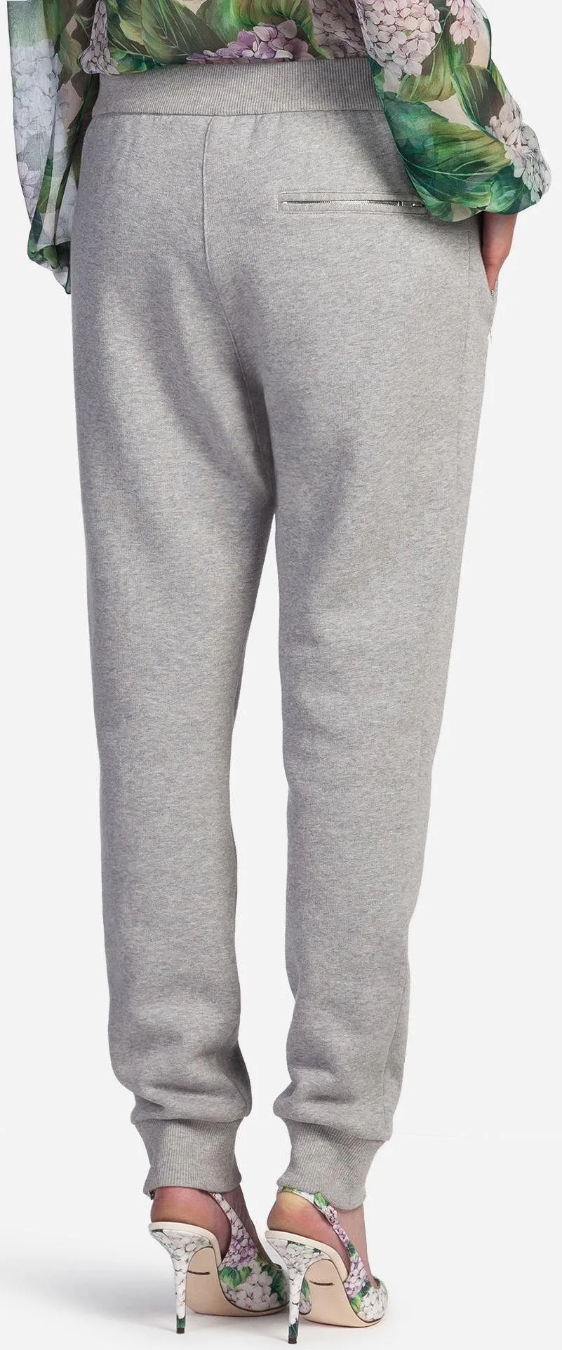 Gray Jogging Pants with Patch