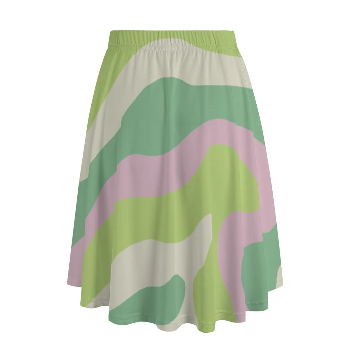 Green & Pink | Long Maxi Skirt With Pockets