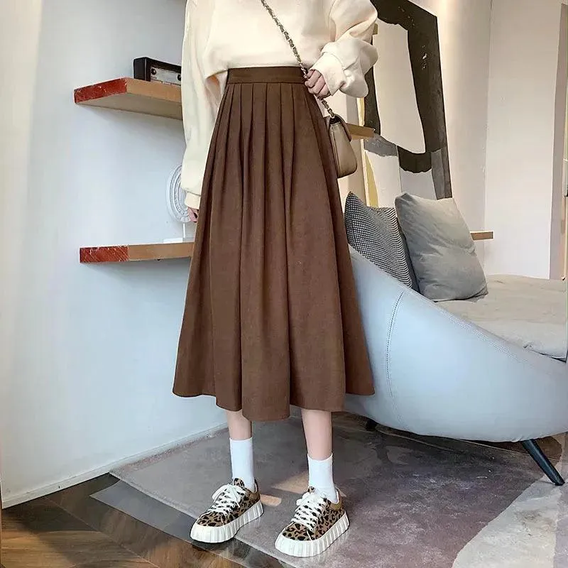 High Waist Pleated Skirt - 5 Colours