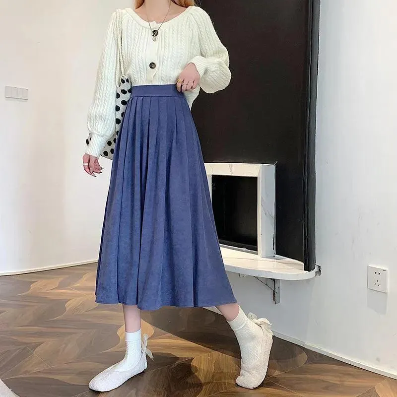 High Waist Pleated Skirt - 5 Colours