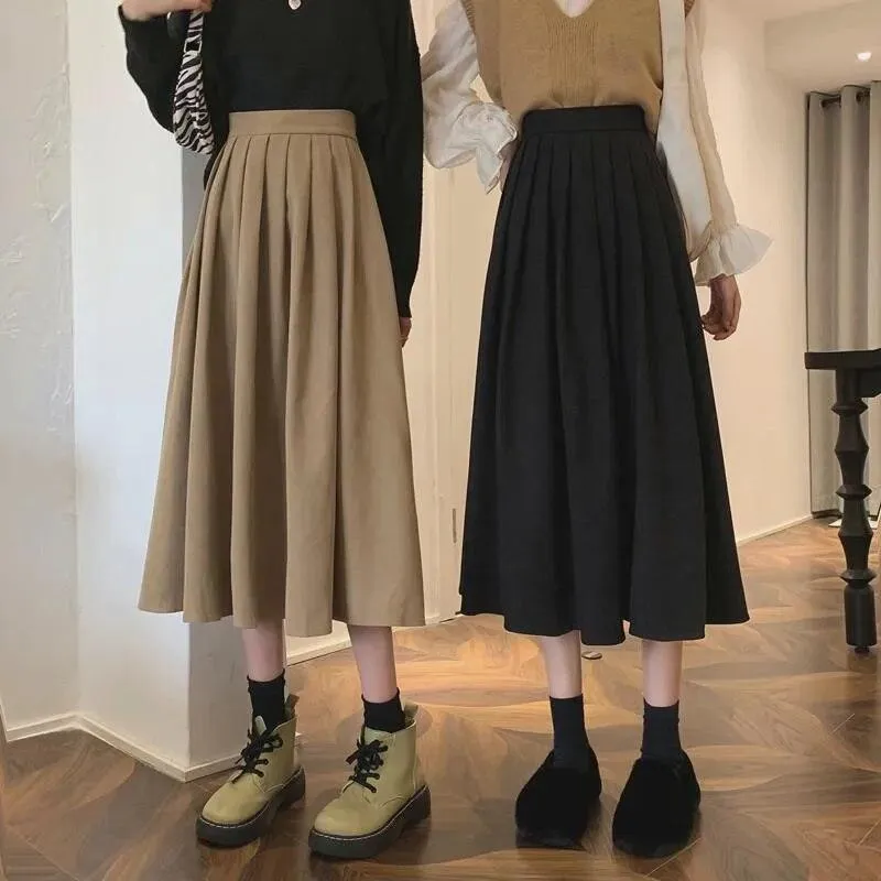 High Waist Pleated Skirt - 5 Colours