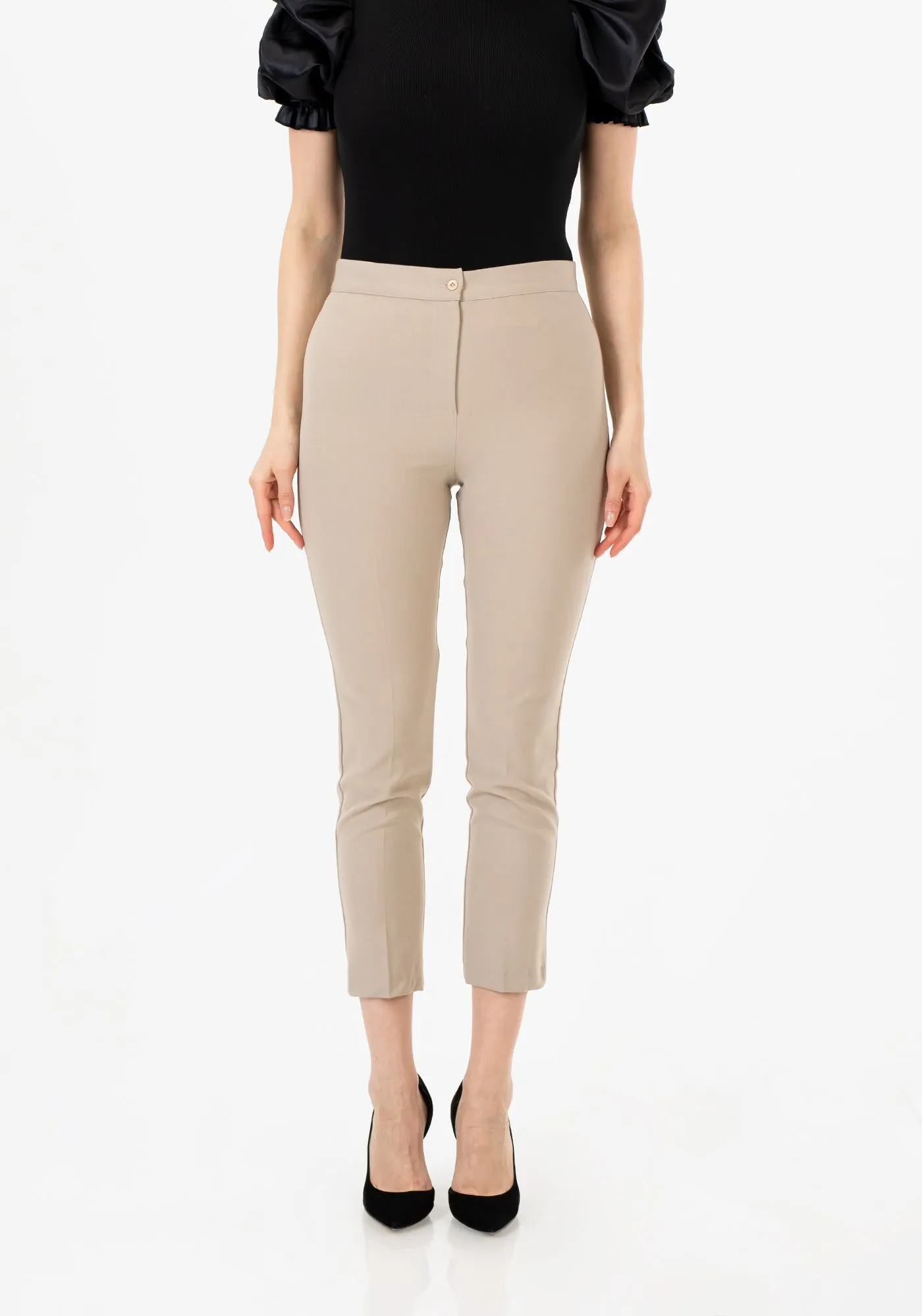 High Waist Slim Fit Stretchy Skinny Work Pants