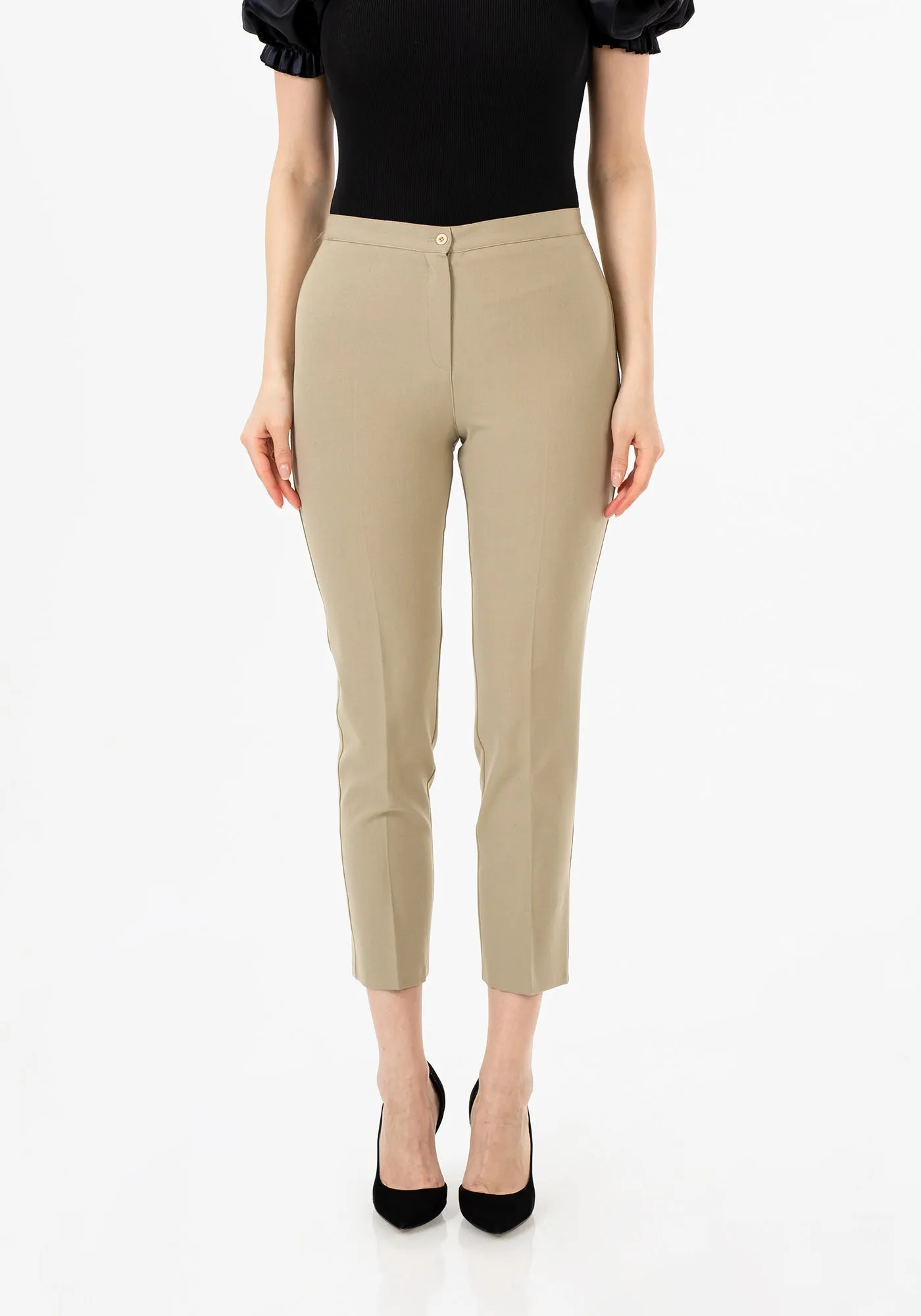 High Waist Slim Fit Stretchy Skinny Work Pants