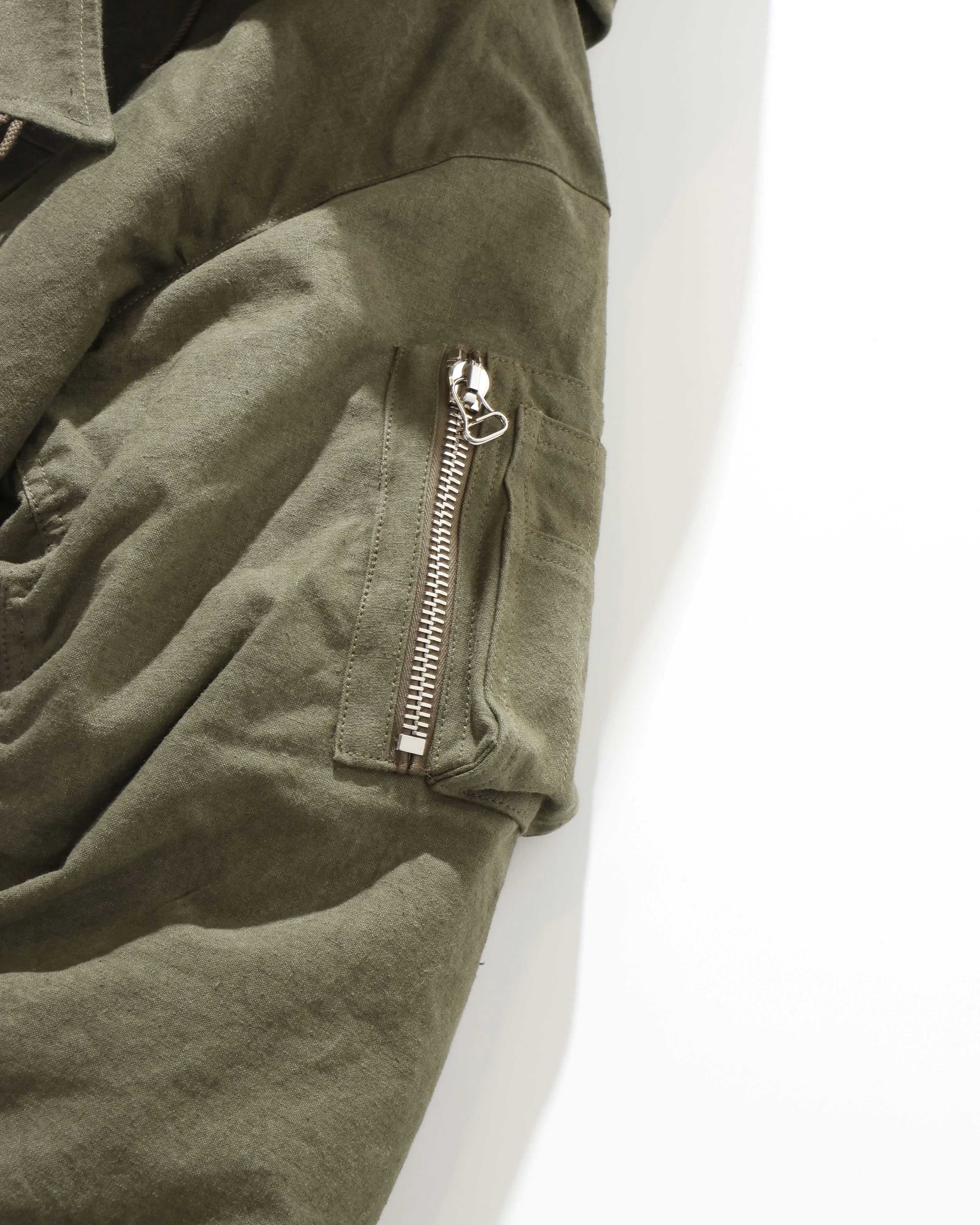 HOODED DOWN COAT KHAKI