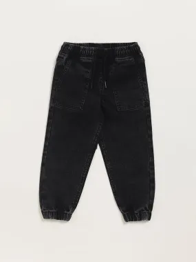 HOP Kids Black Denim Joggers