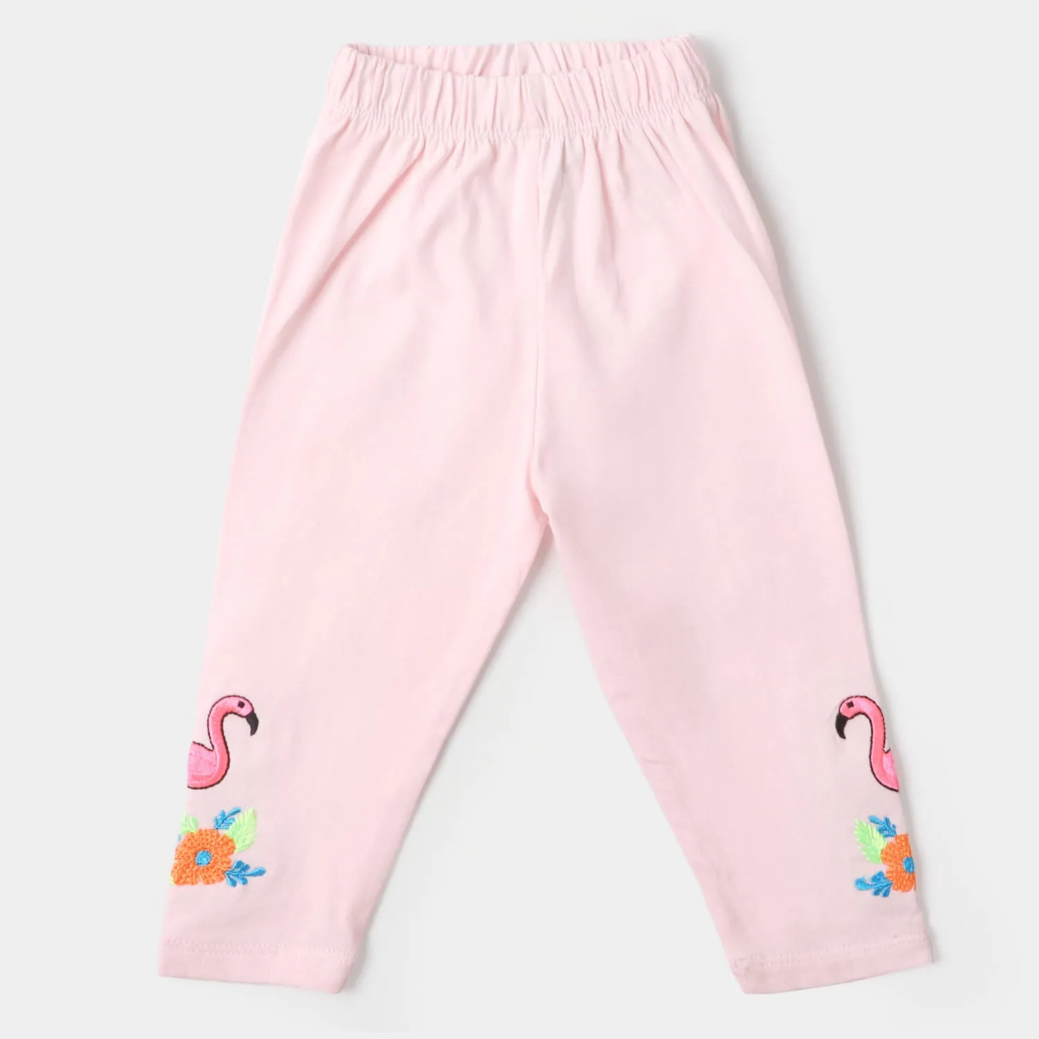 Infant Girls Embroidered Tights Flamingo - Mary Rose