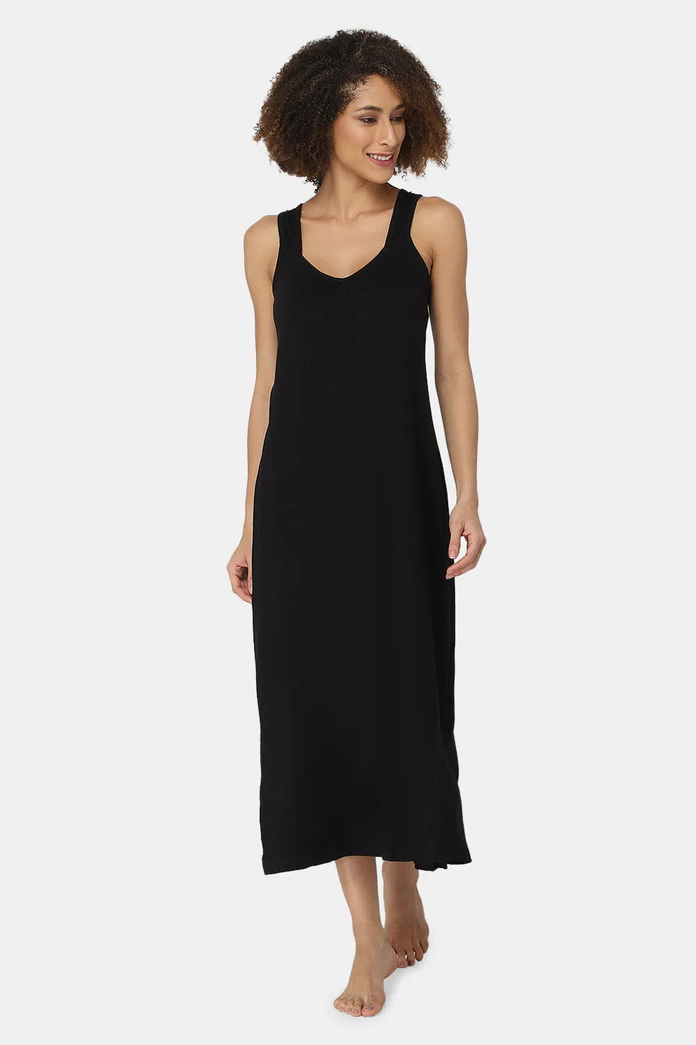 Intimacy Sleeveless Full-Length Night Slip | Ultra-Soft Cotton Comfort for All Seasons