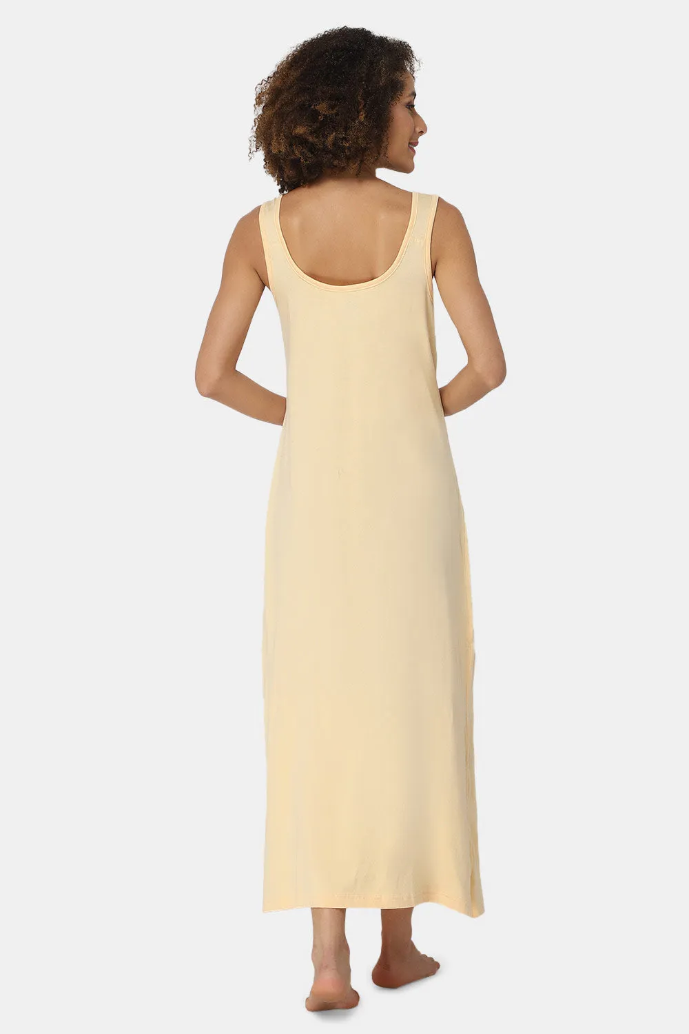 Intimacy Sleeveless Full-Length Night Slip | Ultra-Soft Cotton Comfort for All Seasons