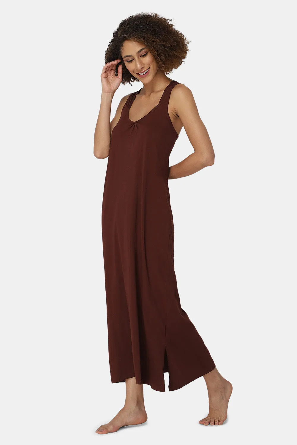 Intimacy Sleeveless Full-Length Night Slip | Ultra-Soft Cotton Comfort for All Seasons