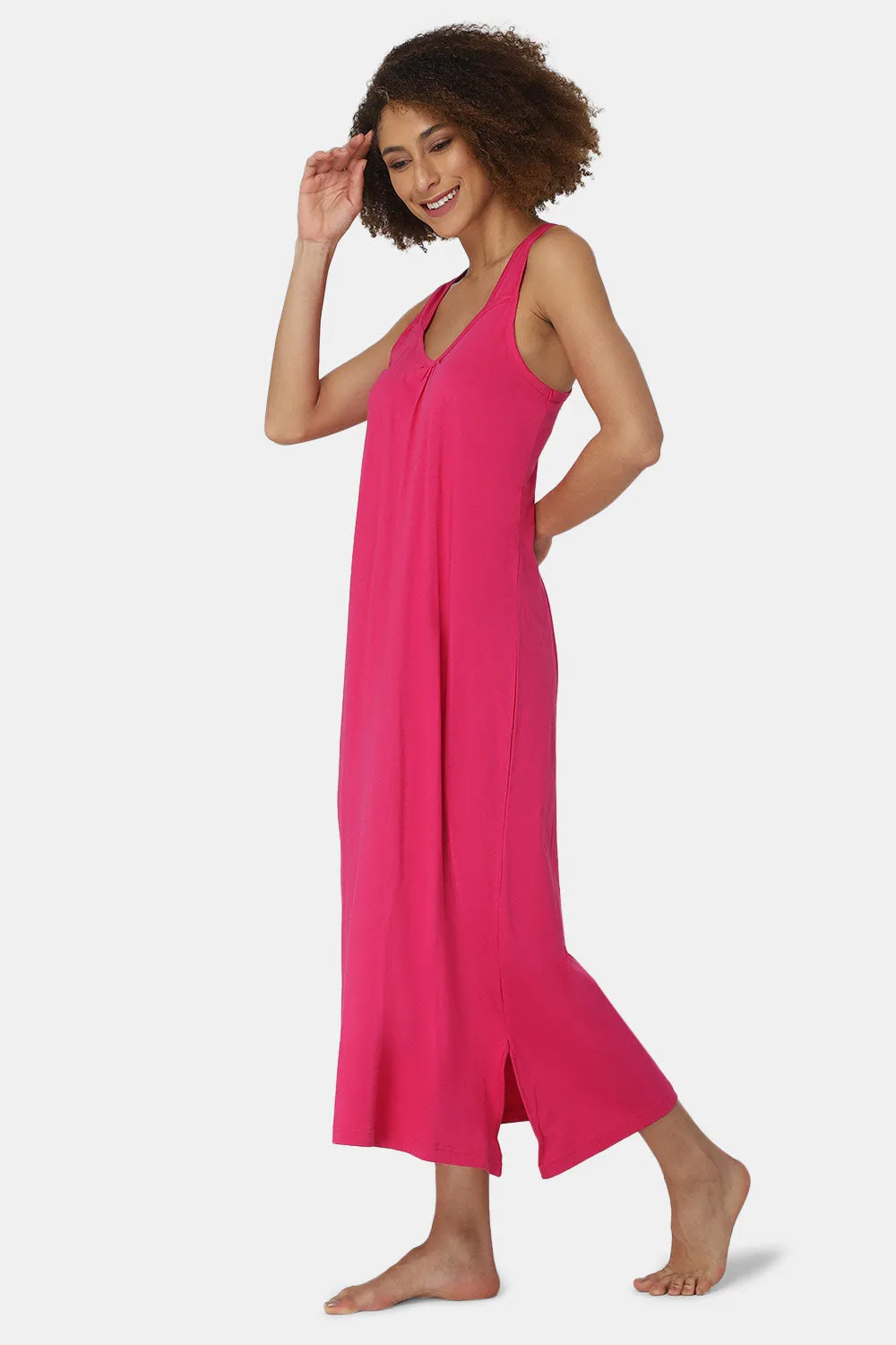 Intimacy Sleeveless Full-Length Night Slip | Ultra-Soft Cotton Comfort for All Seasons