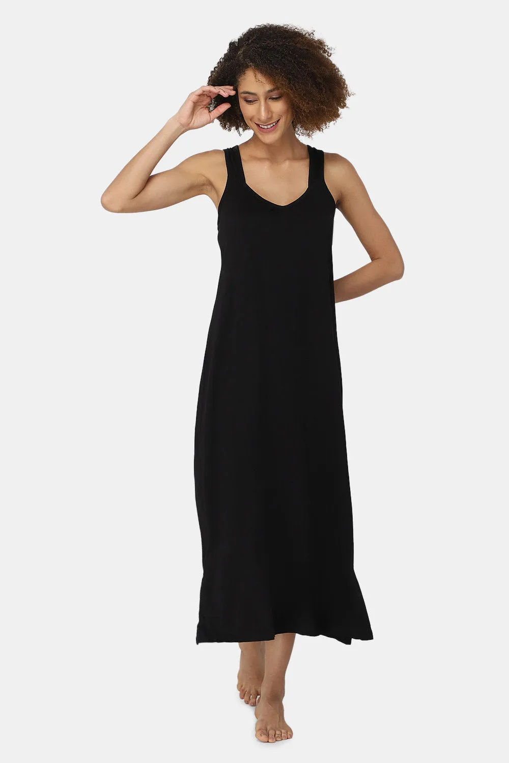 Intimacy Sleeveless Full-Length Night Slip | Ultra-Soft Cotton Comfort for All Seasons