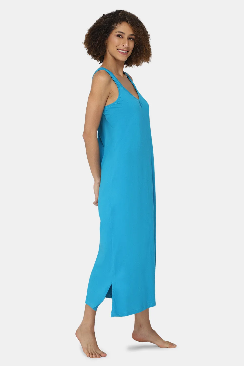 Intimacy Sleeveless Full-Length Night Slip | Ultra-Soft Cotton Comfort for All Seasons