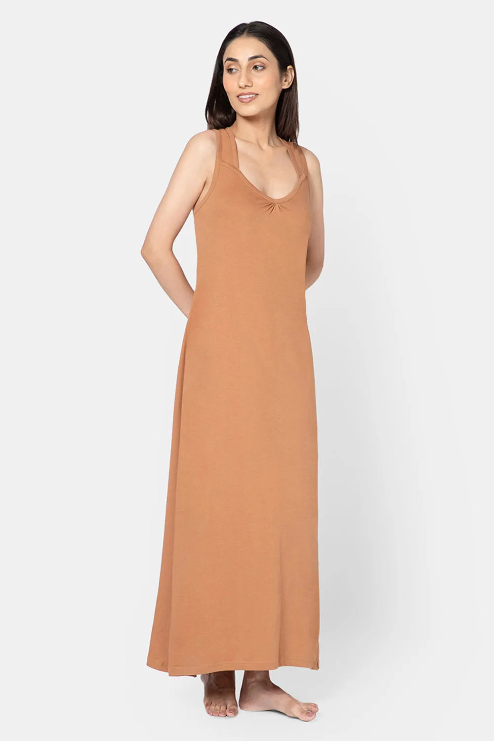 Intimacy Sleeveless Full-Length Night Slip | Ultra-Soft Cotton Comfort for All Seasons