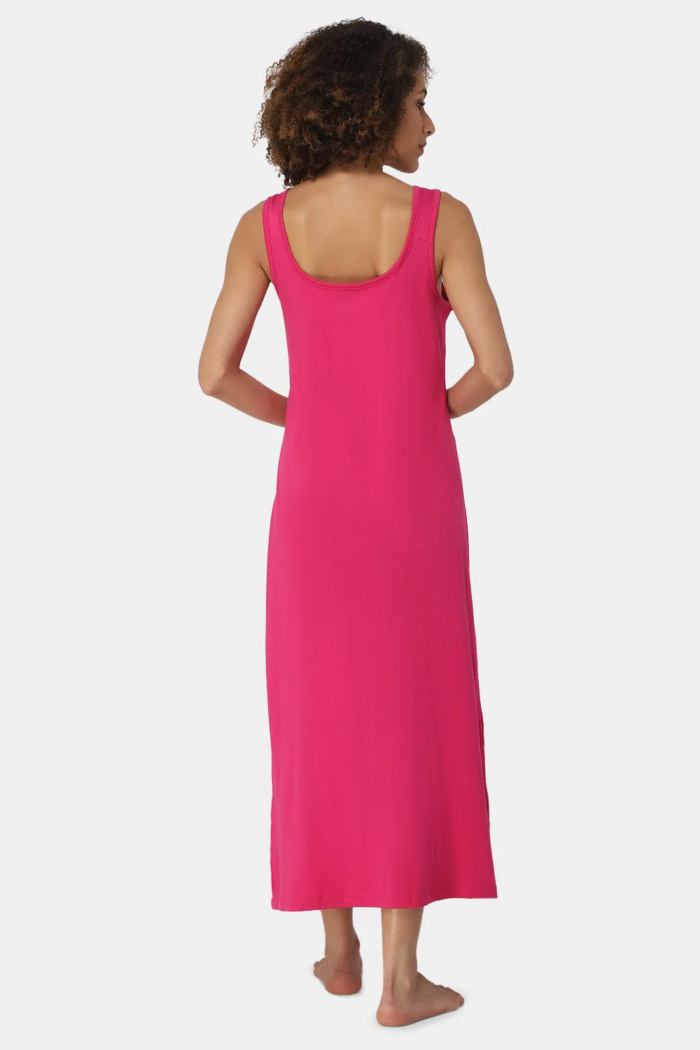 Intimacy Sleeveless Full-Length Night Slip | Ultra-Soft Cotton Comfort for All Seasons