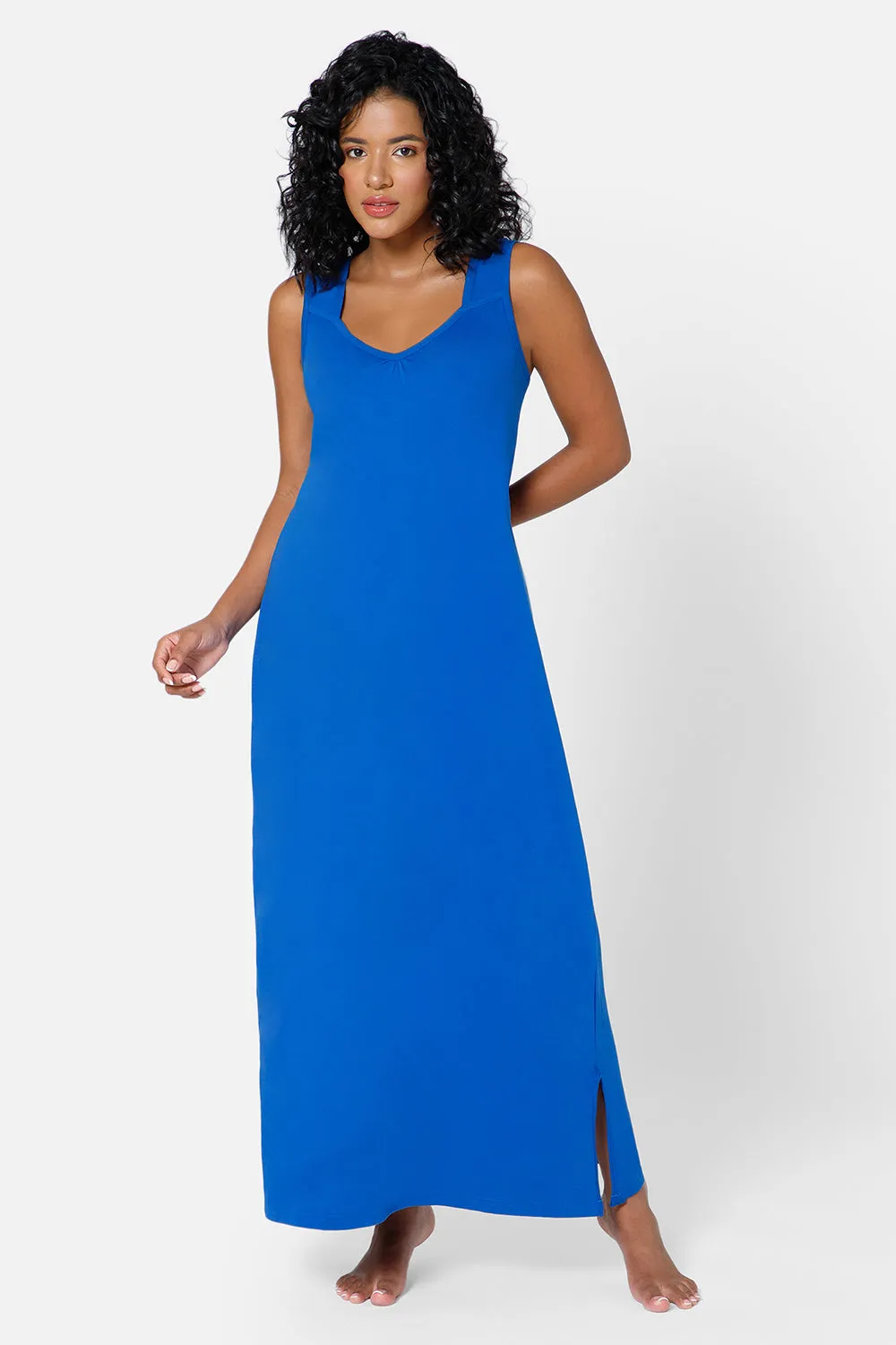 Intimacy Sleeveless Full-Length Night Slip | Ultra-Soft Cotton Comfort for All Seasons