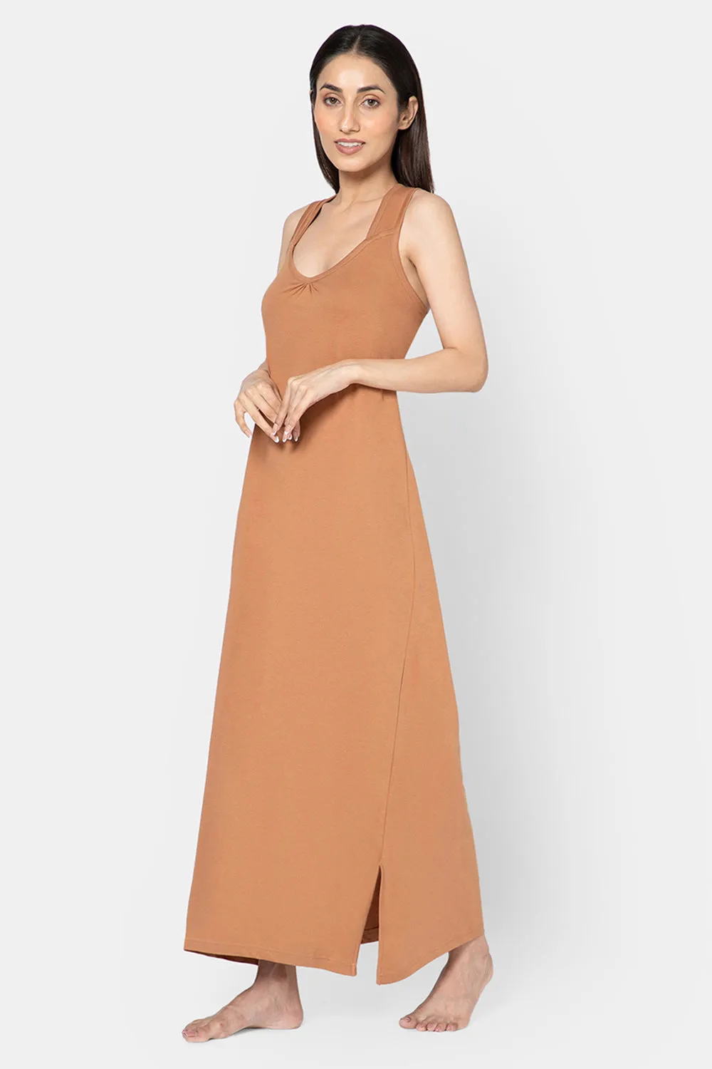 Intimacy Sleeveless Full-Length Night Slip | Ultra-Soft Cotton Comfort for All Seasons