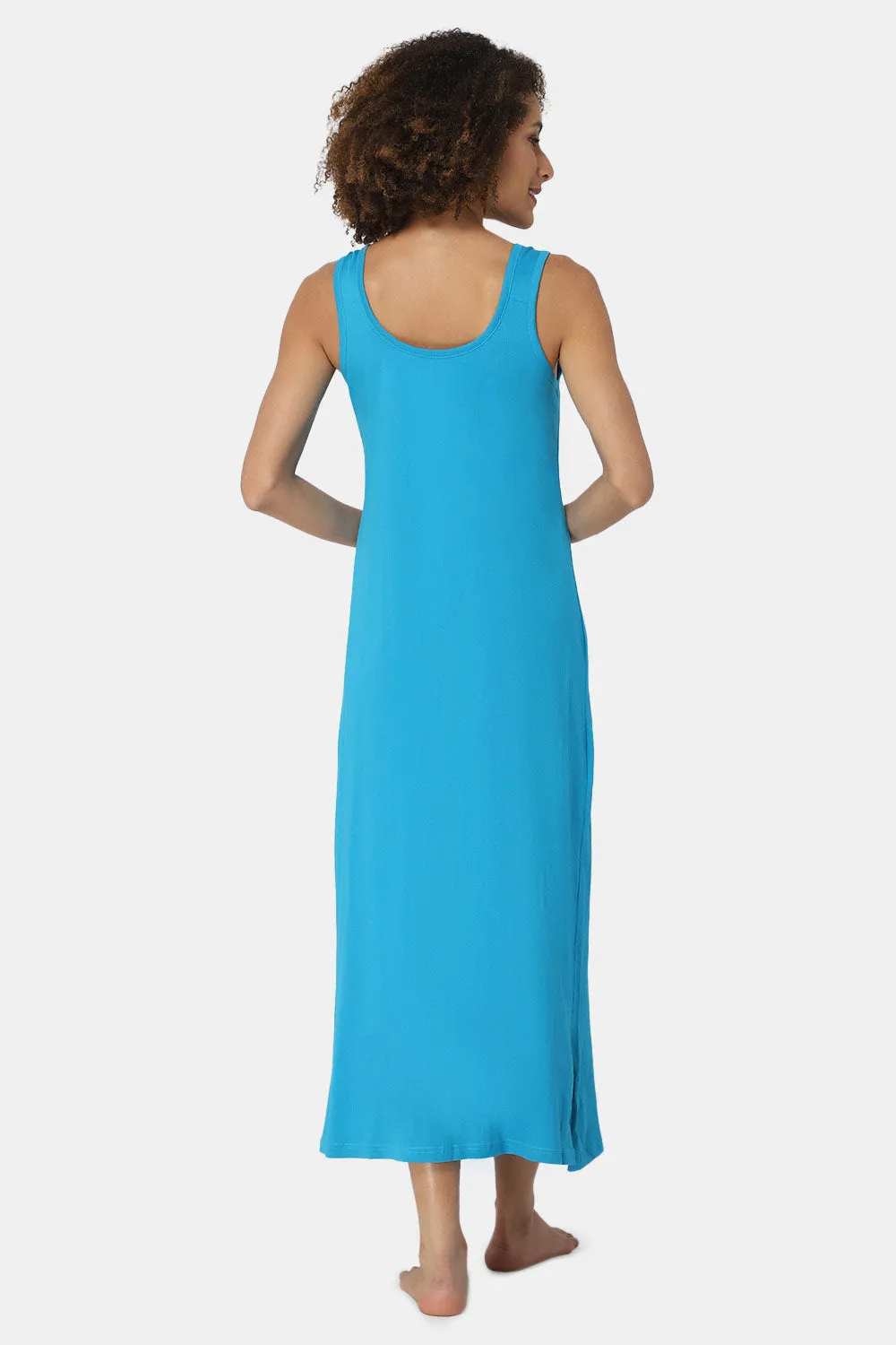 Intimacy Sleeveless Full-Length Night Slip | Ultra-Soft Cotton Comfort for All Seasons