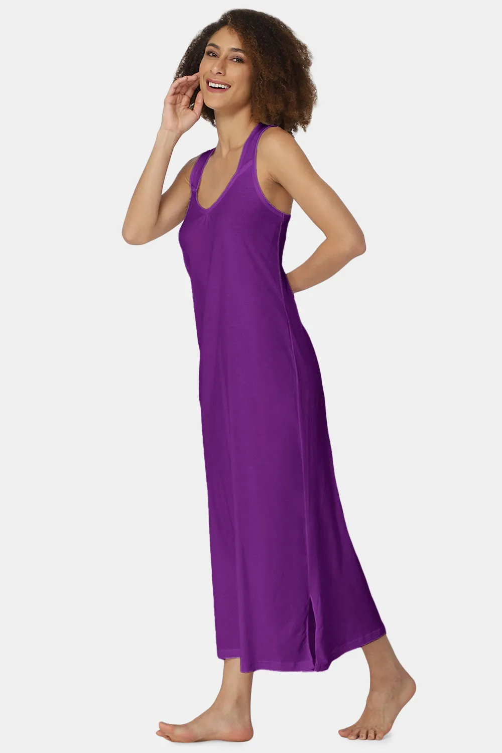 Intimacy Sleeveless Full-Length Night Slip | Ultra-Soft Cotton Comfort for All Seasons