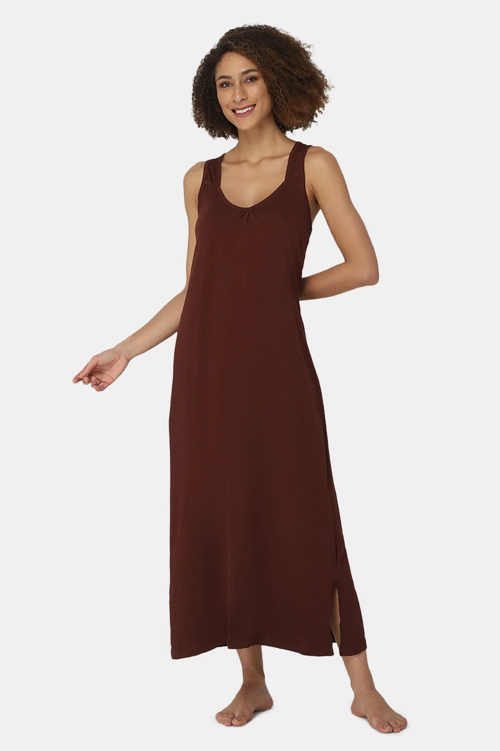 Intimacy Sleeveless Full-Length Night Slip | Ultra-Soft Cotton Comfort for All Seasons