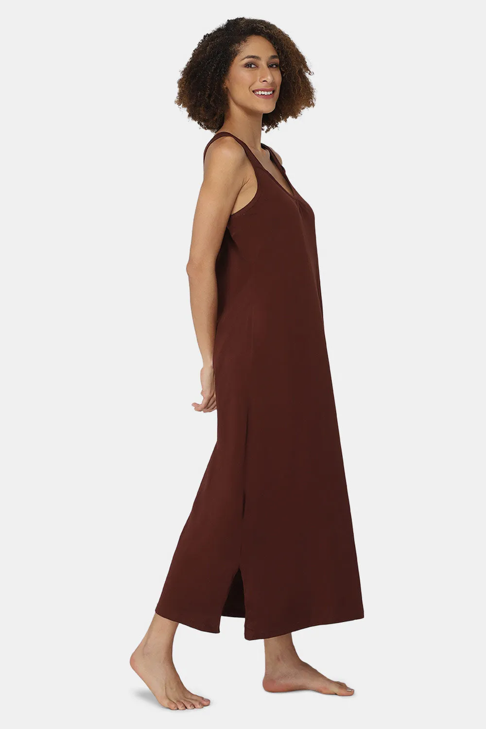 Intimacy Sleeveless Full-Length Night Slip | Ultra-Soft Cotton Comfort for All Seasons