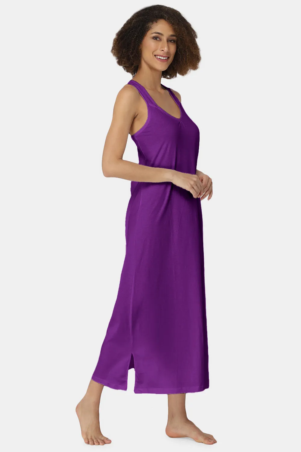 Intimacy Sleeveless Full-Length Night Slip | Ultra-Soft Cotton Comfort for All Seasons