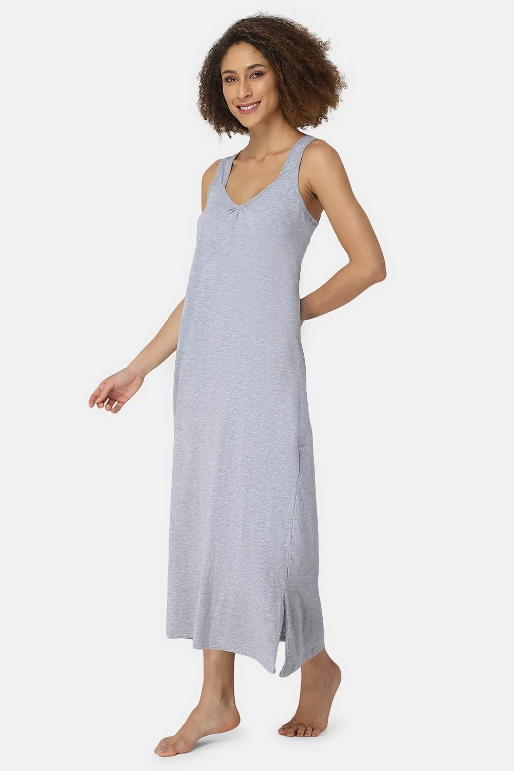 Intimacy Sleeveless Full-Length Night Slip | Ultra-Soft Cotton Comfort for All Seasons
