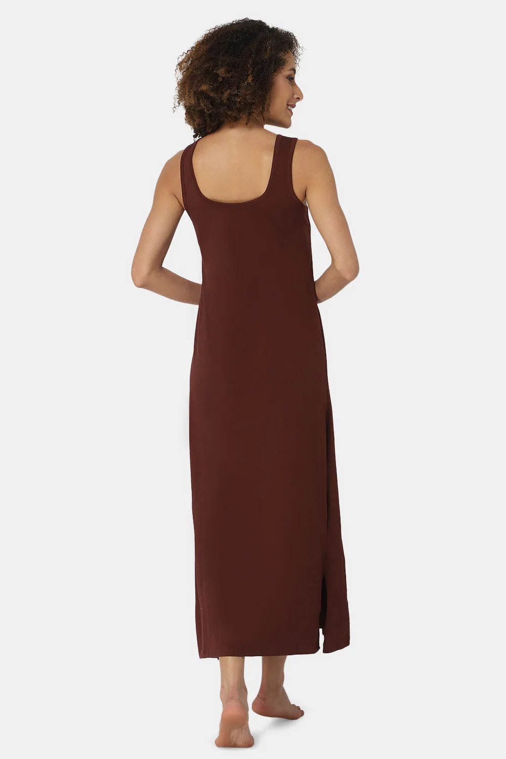 Intimacy Sleeveless Full-Length Night Slip | Ultra-Soft Cotton Comfort for All Seasons