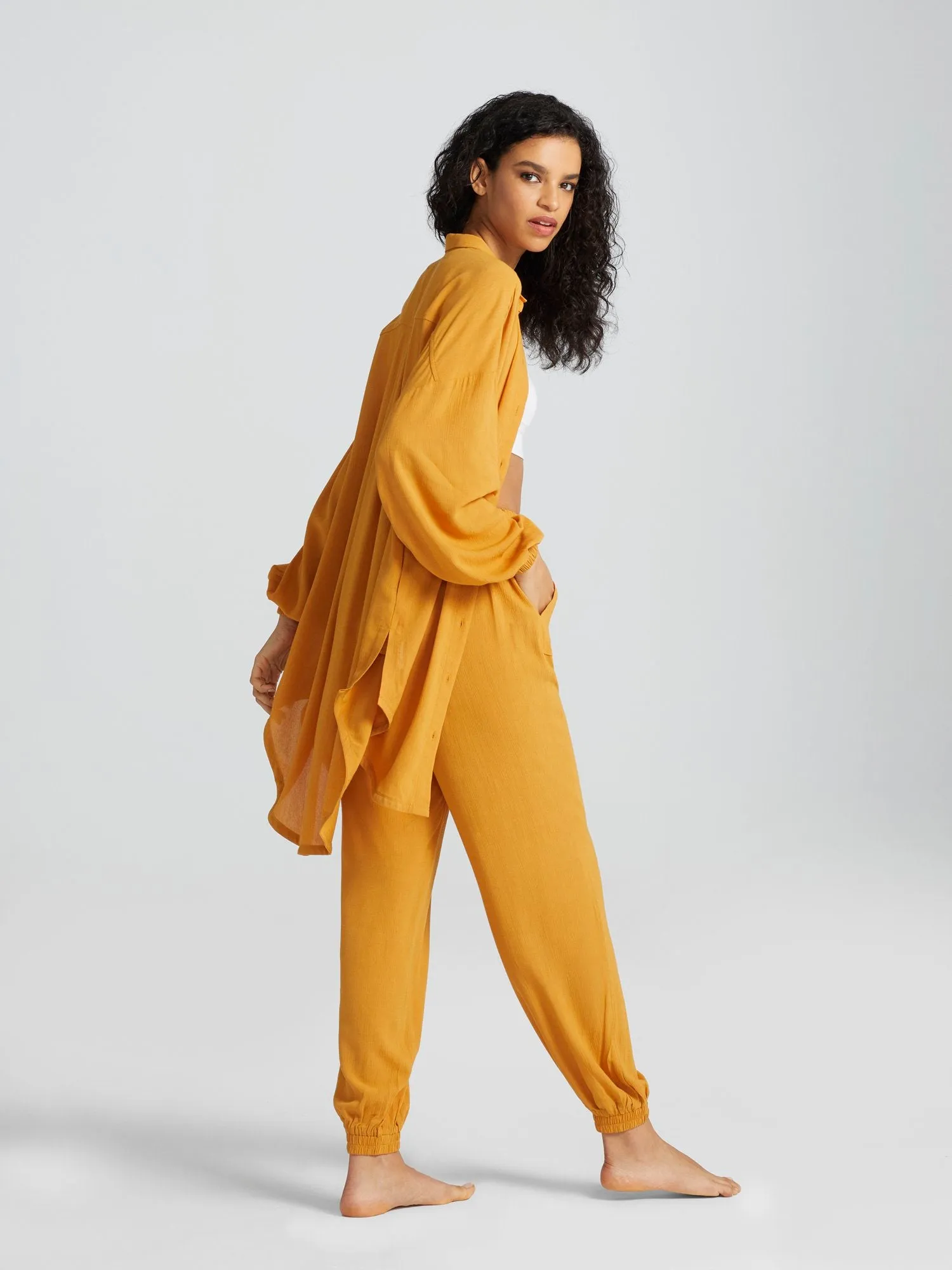 Jenna Crinkle Gauze Shirt