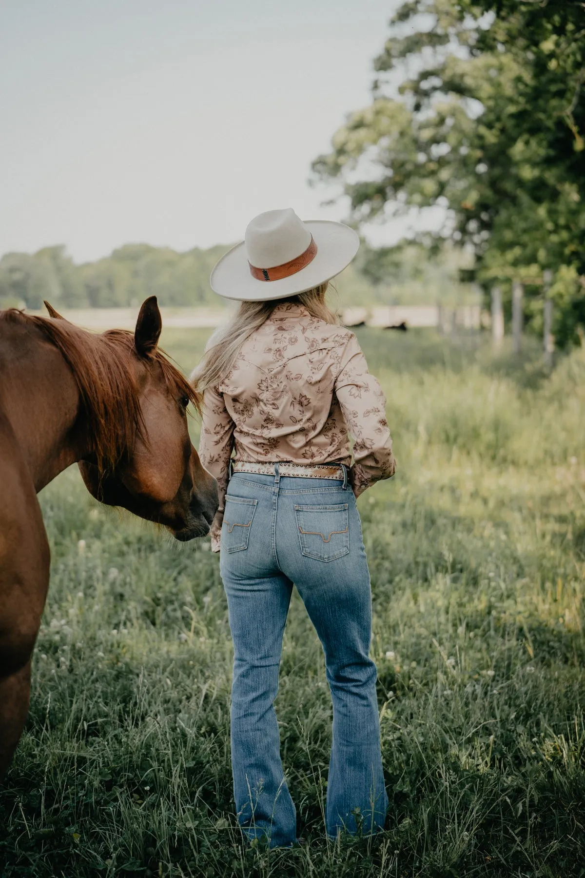 Jennifer High Rise Flare Jean by Kimes Ranch (Mid Wash)