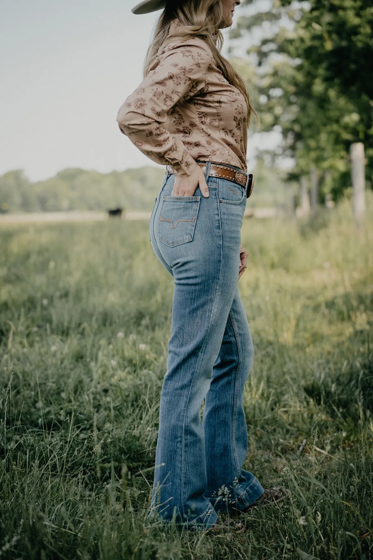 Jennifer High Rise Flare Jean by Kimes Ranch (Mid Wash)