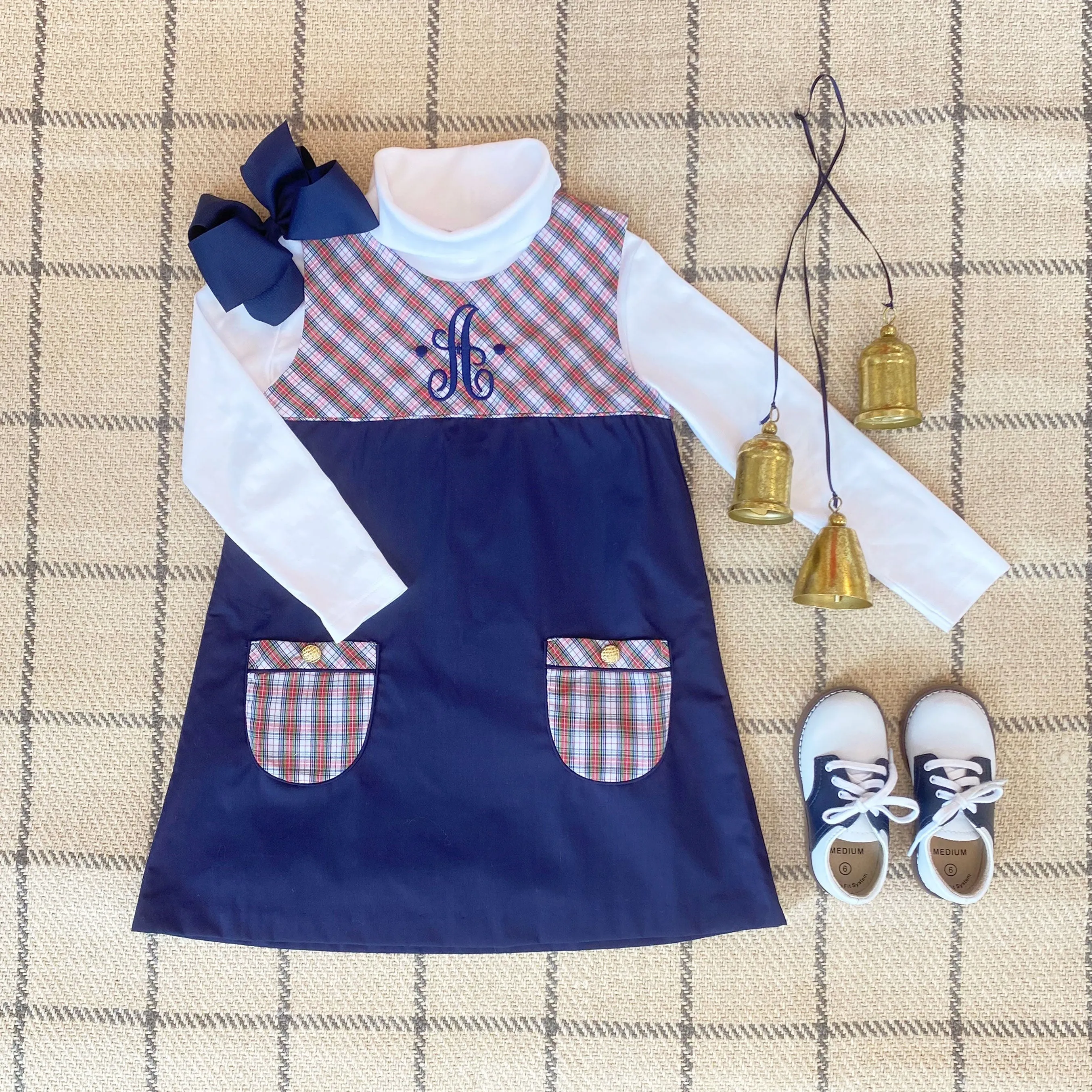 Jill Jumper - Nantucket Navy with Merritt Park Plaid